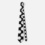 Polka Dot (Black &amp; White) Any Size Customizable Tie