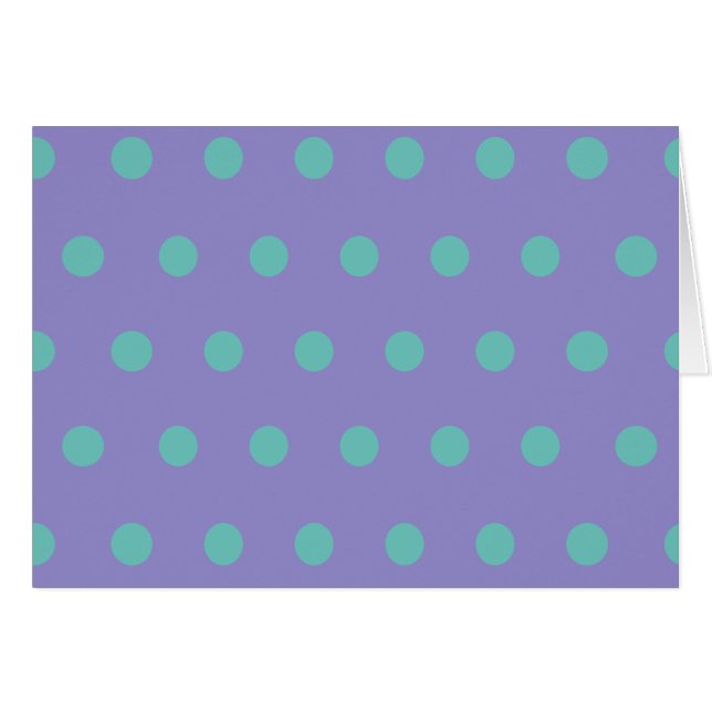 Polka Dot Blank Cards (Lavender & Aqua) (Front Horizontal)