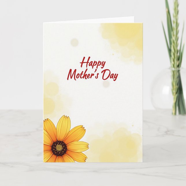 Polka Dot Bloom Greeting Card (Front)