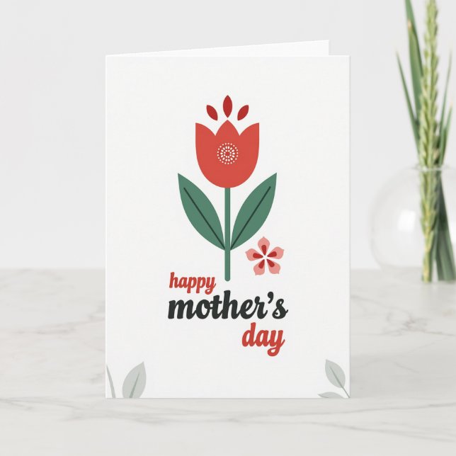 Polka Dot Bloom Mothers Day Card (Front)