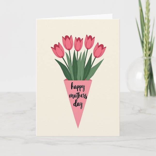 Polka Dot Blooms Greeting Card (Front)