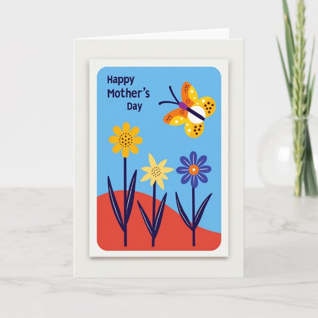 Polka Dot Blossom Mothers Day Card (Front)