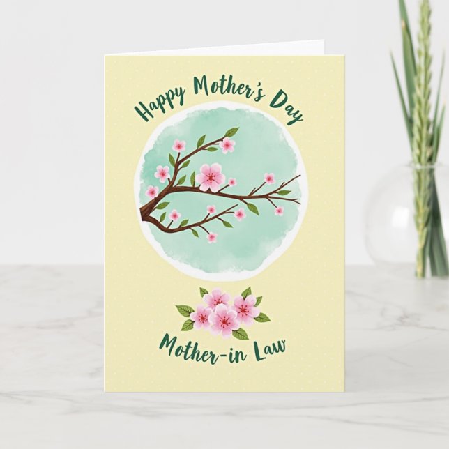 Polka Dot Blossom Tree Card (Front)