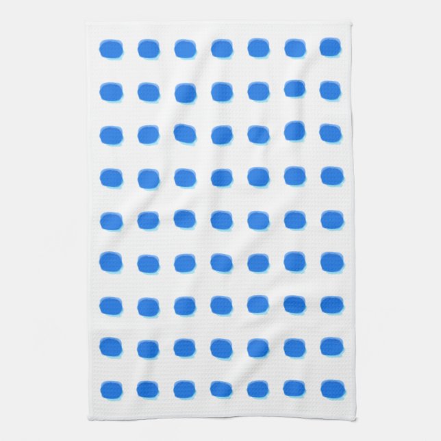 Polka-Dot Blues Kitchen Towel (Vertical)