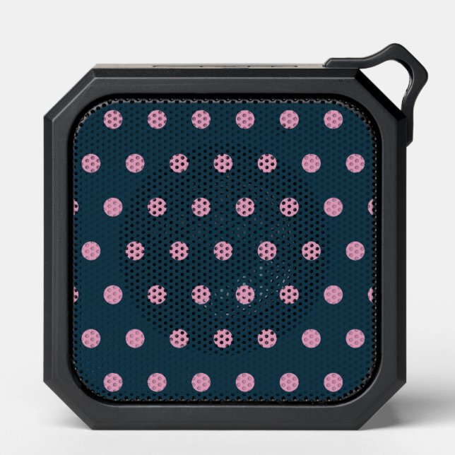 Polka Dot Bluetooth Speaker (Midnight Blue & Pink) (Front)