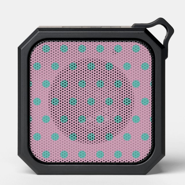 Polka Dot Bluetooth Speaker (Pink & Aqua) (Front)