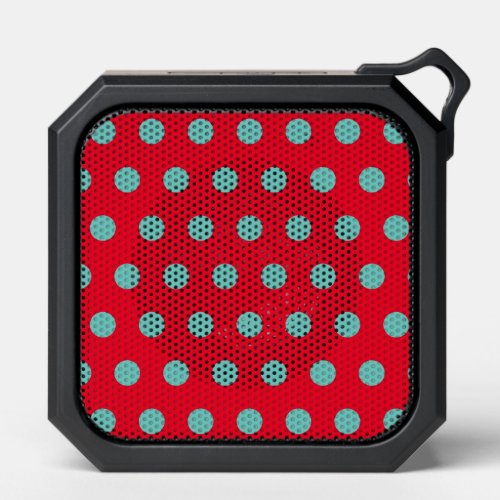 Polka Dot Bluetooth Speaker Red  Aqua