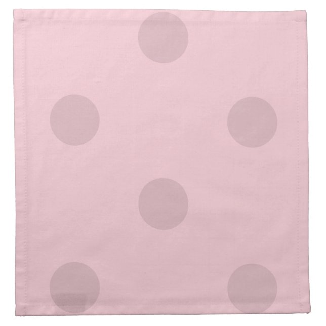 Polka Dot Blush Pink Notepad Cloth Napkin (Front)