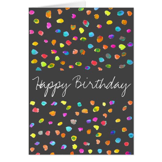 Polka dot boho cute girly arty creative birthday (Front)