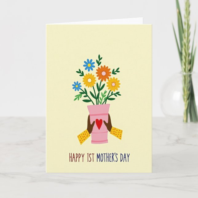 Polka Dot Bouquet Card (Front)