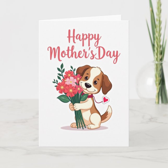 Polka Dot Bouquet Friend Card (Front)