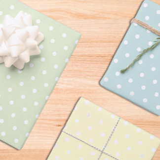 Polka Dot Boy Baby Shower Wrapping Paper Sheets