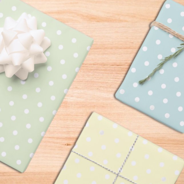 Polka Dot Boy Baby Shower Wrapping Paper Sheets (Creator Uploaded)