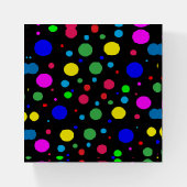 Polka Dot Bubble Ballons Pattern Glass Paperweight (Front)