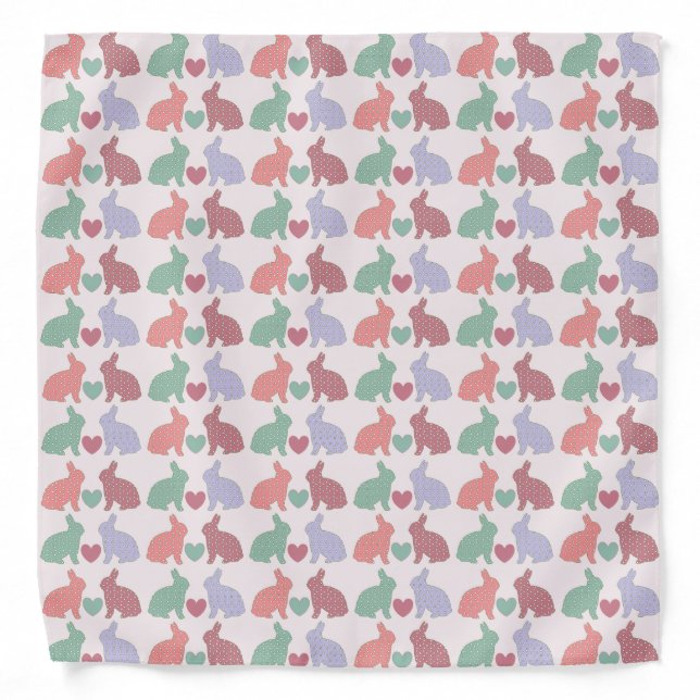 Polka Dot Bunnies Bandana (Front)