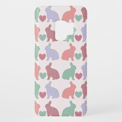 Polka Dot Bunnies Pattern on Pink  Case_Mate Samsung Galaxy S9 Case