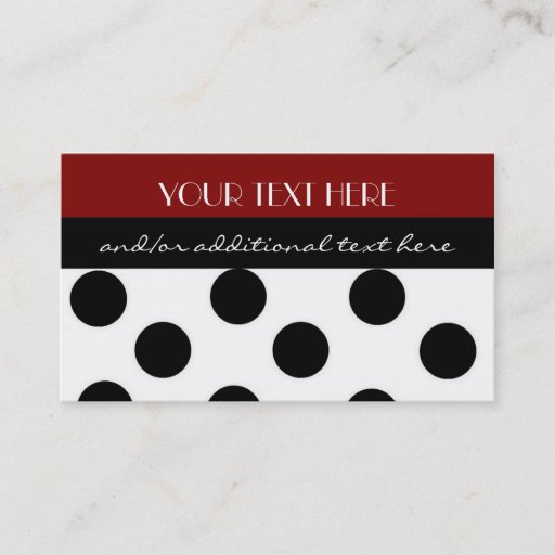 Customizable Polka Dot Business Card