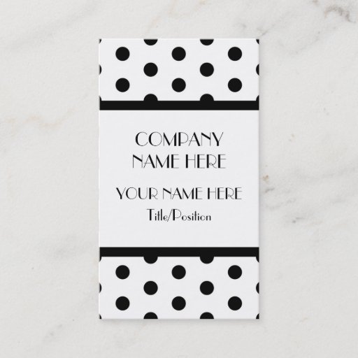 Customizable Polka Dot Business Cards