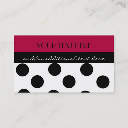 Customizable Polka Dot Business Cards