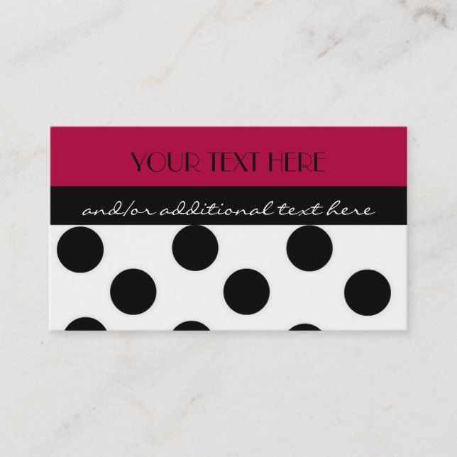 Polka Dot Business Card (Front)