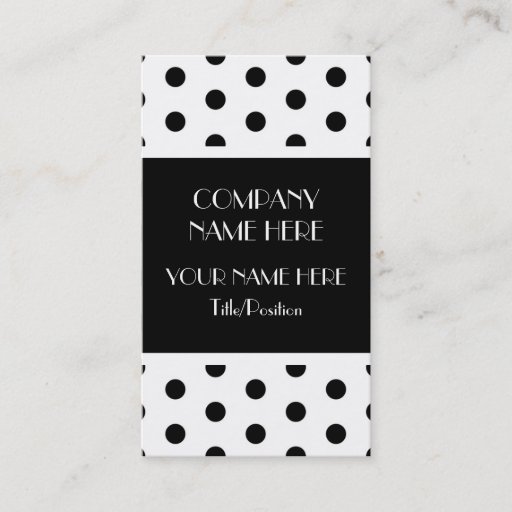 Customizable Polka Dot Business Card Template