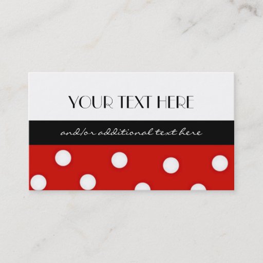 Customizable Polka Dot Business Card Template