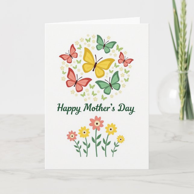 Polka Dot Butterfly Card (Front)