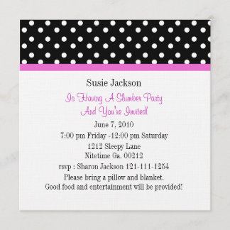 Polka Dot Butterfly Party Invitations