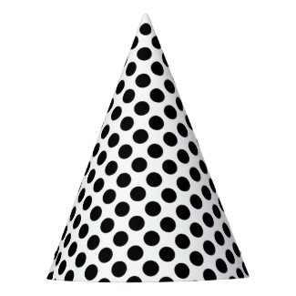 Polka Dot BW Party Hat