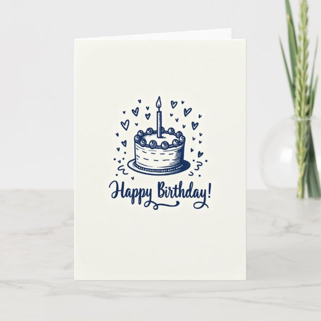 Polka Dot Cake Wish Card (Front)