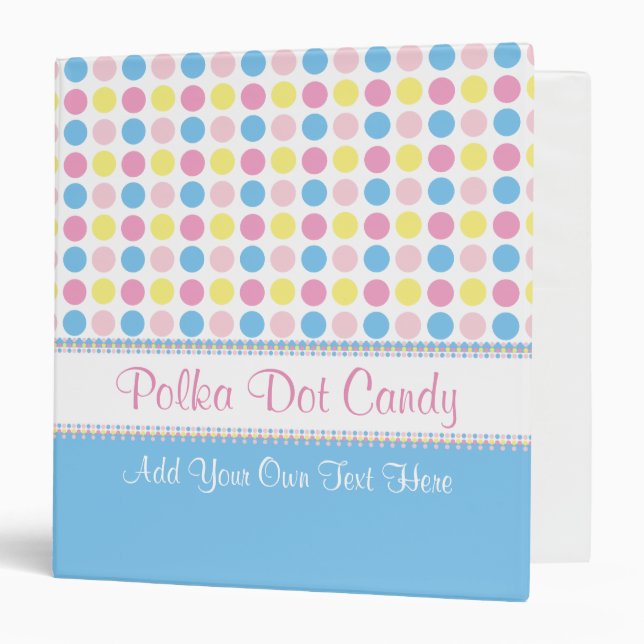 Polka Dot Candy Girly Pastels Binder (Front/Inside)