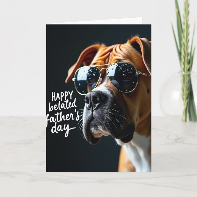 Polka Dot Canine Fathers Day Card (Front)