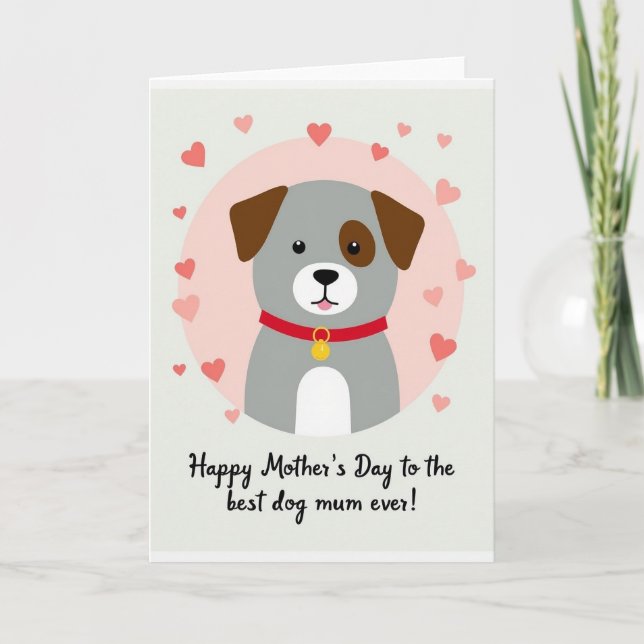 Polka Dot Canine Love Card (Front)