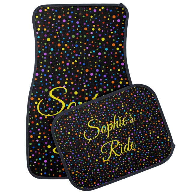 Polka Dot Car Floor Mats (Set)