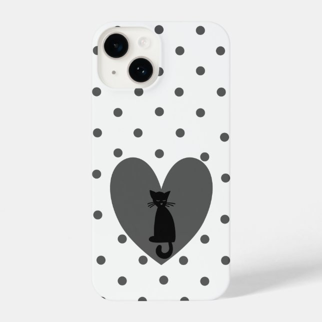 Polka Dot Cat iPhone Case (Back)
