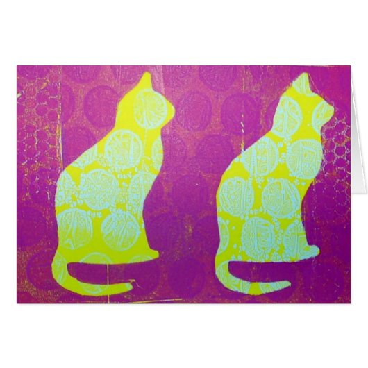 Polka-Dot Cats Cards (Front Horizontal)