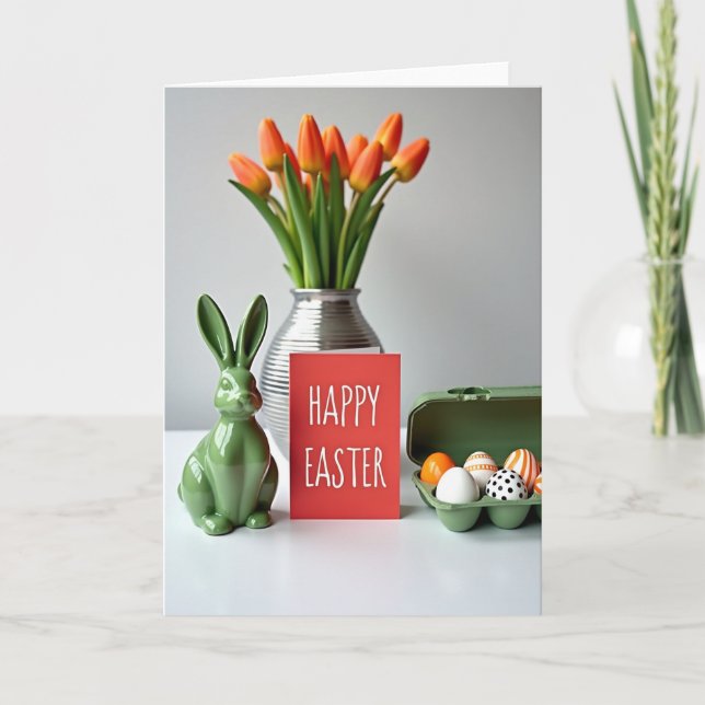 Polka Dot Celebration Egg Card (Front)