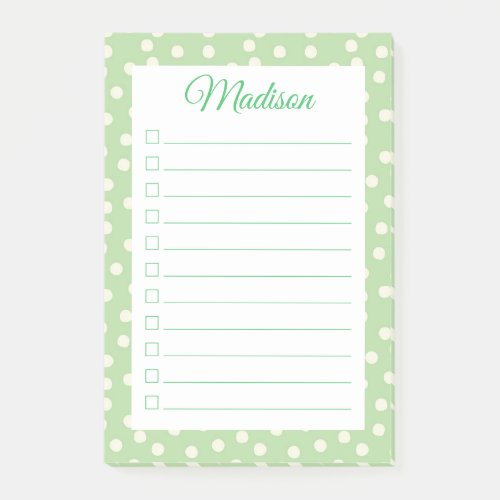 Polka Dot Checklist Post_it Notes