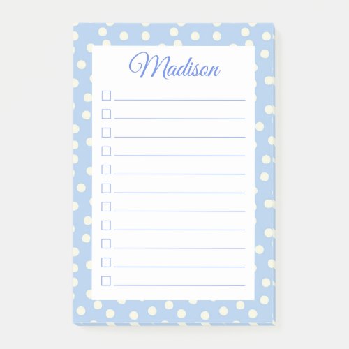 Polka Dot Checklist Post_it Notes