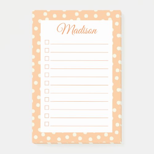 Polka Dot Checklist Post_it Notes