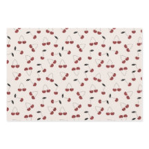 Polka Dot Cherry Pattern Cream White Yellow Pink