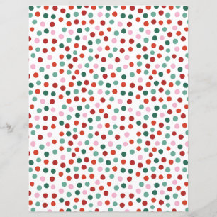 Polka Dot Christmas Craft Paper