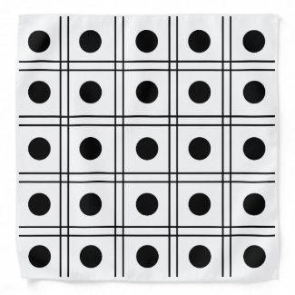 Polka Dot Circle Black and White Check Pattern