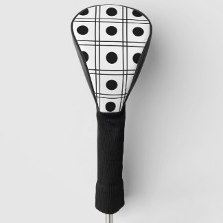 Polka Dot Circle Black and White Check Pattern 