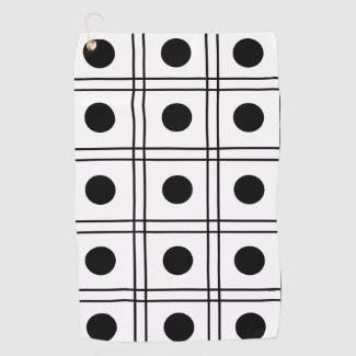 Polka Dot Circle Black and White Check Pattern 
