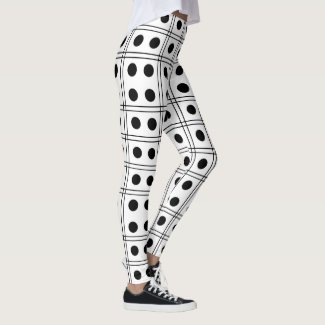 Polka Dot Circle Black and White Check Pattern