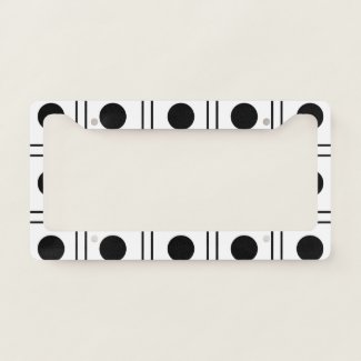 Polka Dot Circle Black and White Check Pattern 