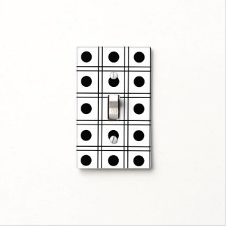 Polka Dot Circle Black and White Check Pattern 