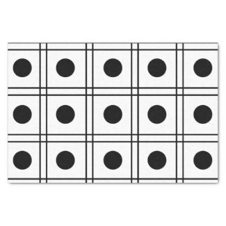 Polka Dot Circle Black and White Check Pattern