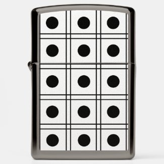 Polka Dot Circle Black and White Check Pattern